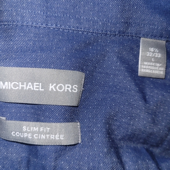 Michael Kors Casual Blue Button-Down Shirt L - Picture 4 of 4